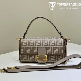 Fendi Baguette Medium in Taupe