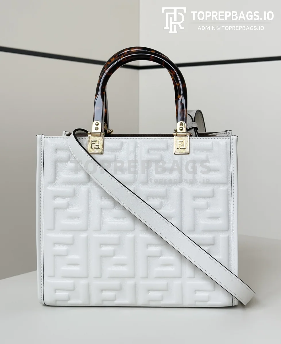 i1748247037453_9260_0_0 Fendi Sunshine Shopper in White