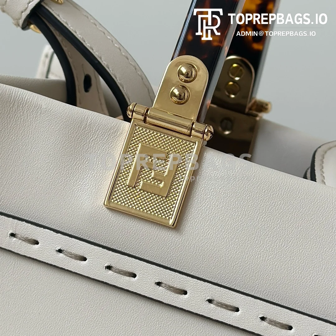 i1752657944_1830_5 Fendi Sunshine Shopper Small in White