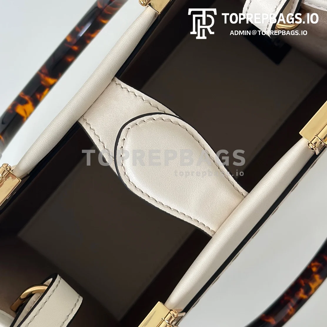 i1752657944_4808_7 Fendi Sunshine Shopper Small in White