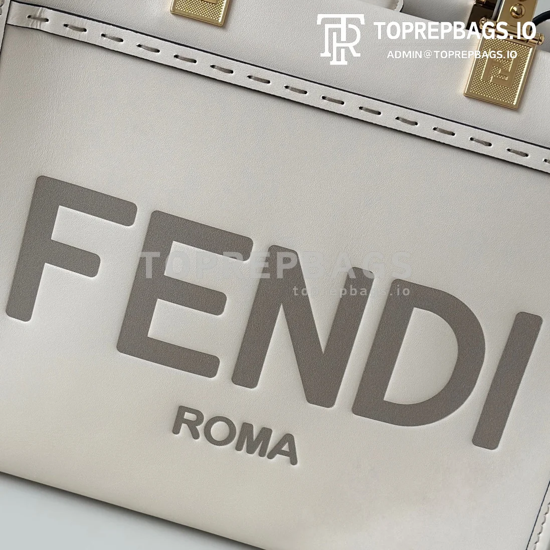 i1752657944_6436_4 Fendi Sunshine Shopper Small in White