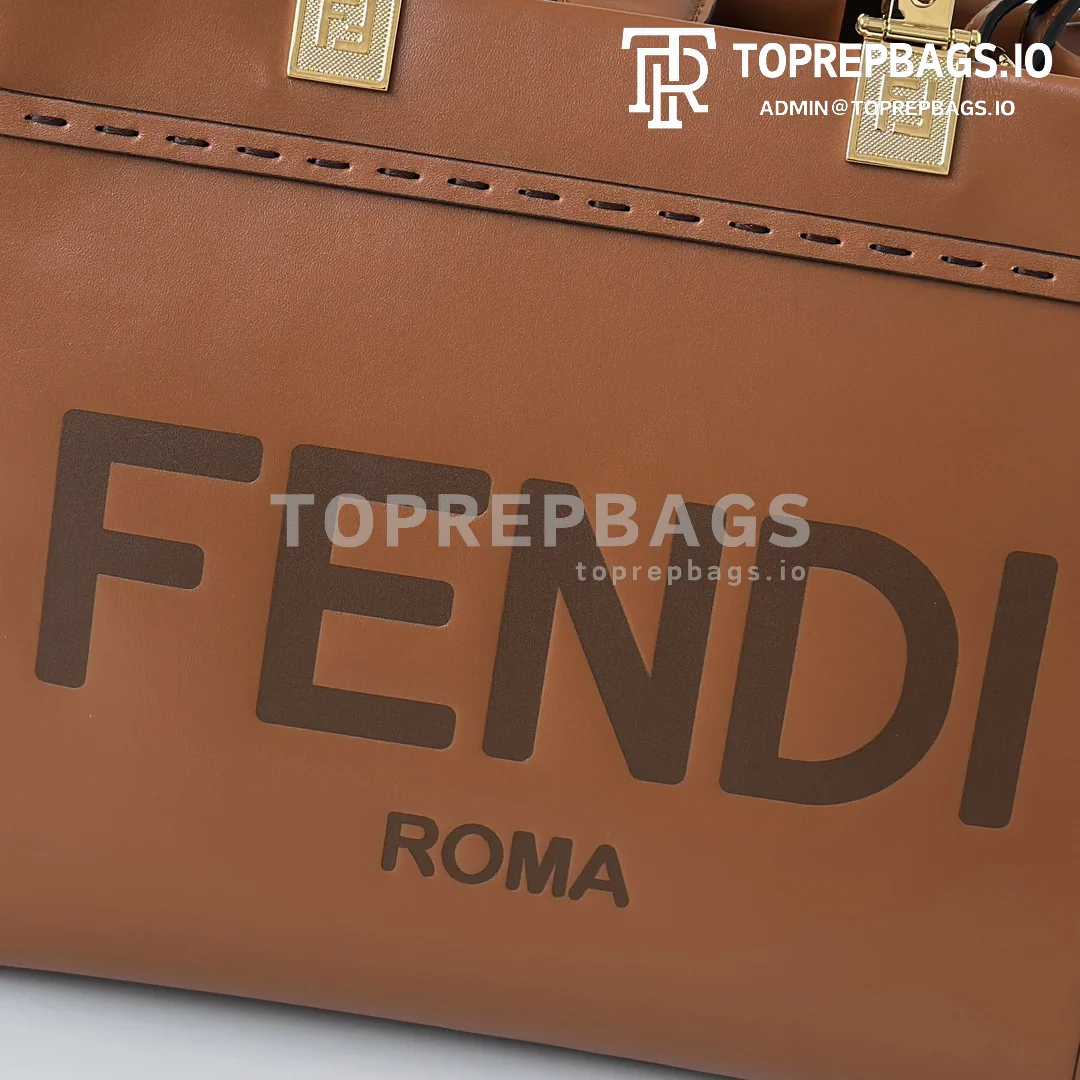 i1752832811_7627_4 Fendi Sunshine Shopper Small in Brown