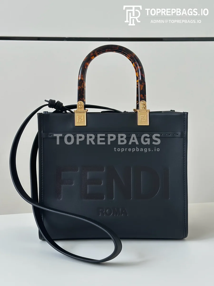 i1753079816_9188_0 Fendi Sunshine Shopper Small in Black