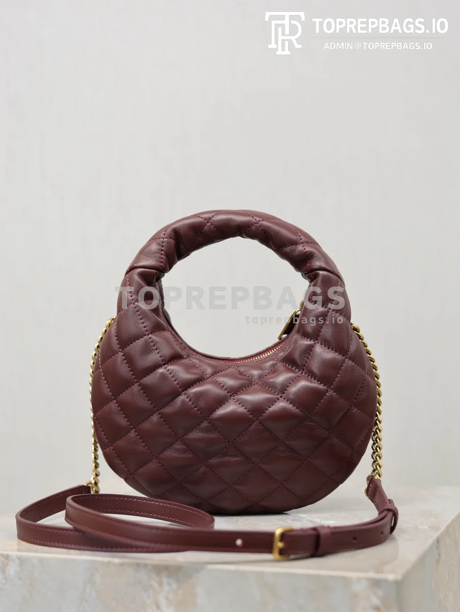 i1773135062864_4383_0_7 YSL ICARE Mini Hobo in Burgundy