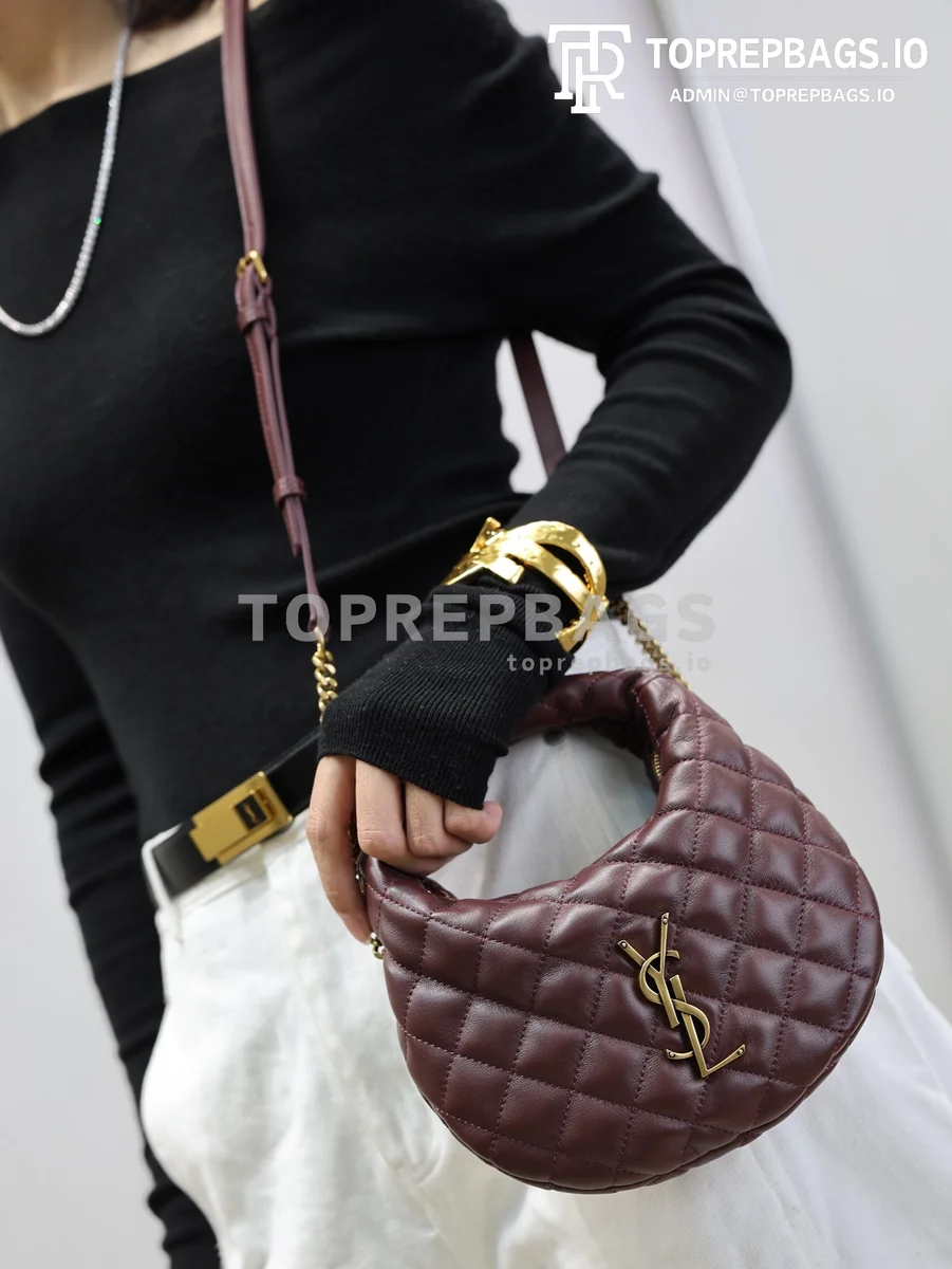 i1773135186955_6609_0_0 YSL ICARE Mini Hobo in Burgundy
