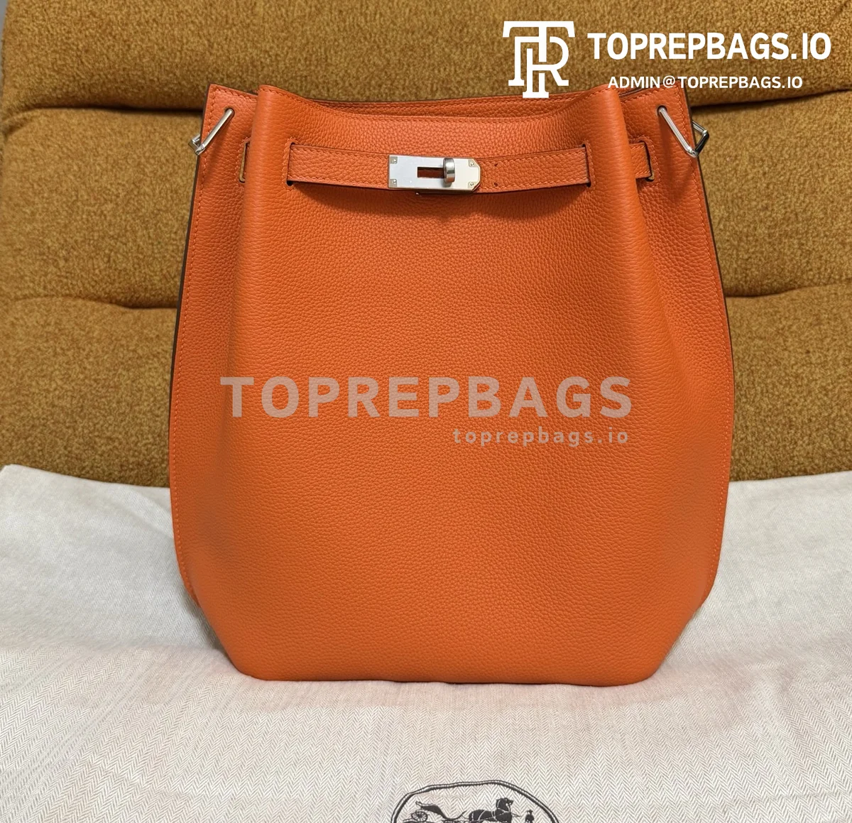 i1774762141567_6380_0_0 Hermes Kelly Bucket in Orange