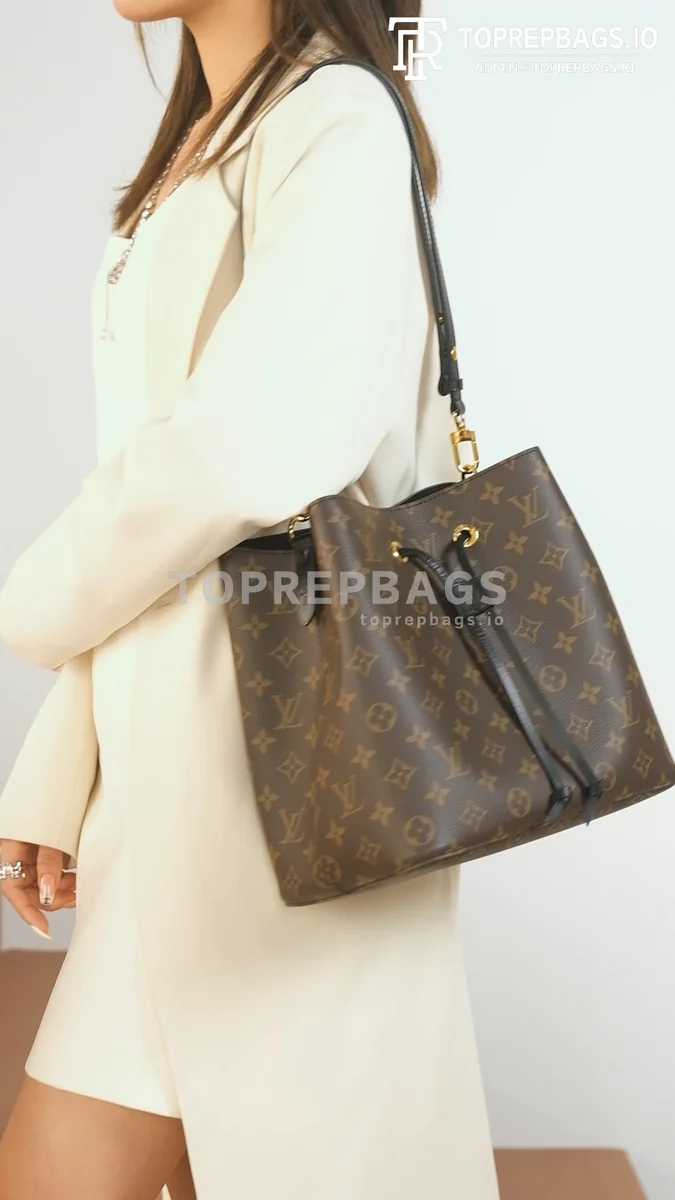 o1678361337_4662 Louis Vuitton NeoNoe Bucket in Brown