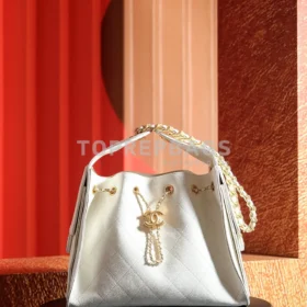 Chanel 25 Hobo in White