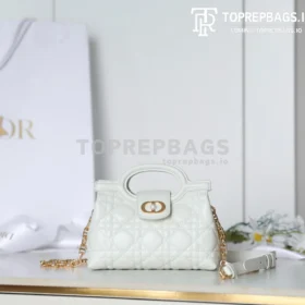 Dior Jolie Top Handle in White
