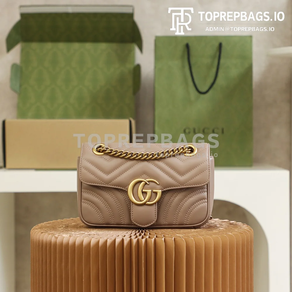 Gucci GG Marmont Mini in Taupe