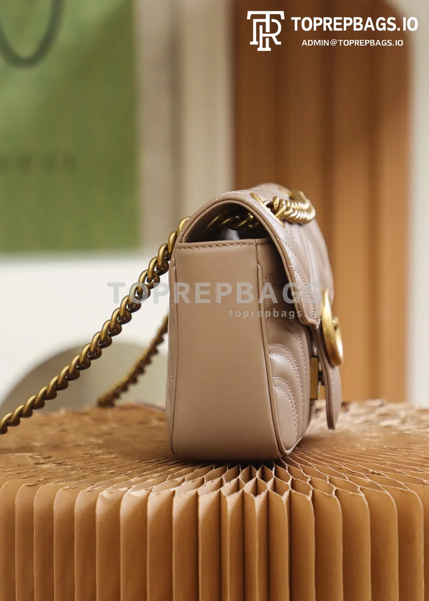 Gucci GG Marmont Mini in Taupe