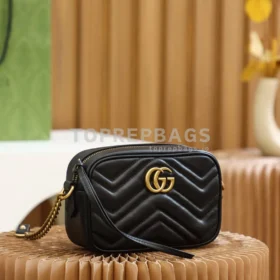 Gucci GG Marmont Camera Bag in Black