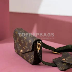 Louis Vuitton Felicie Strap & Go in Brown