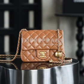 Chanel Pearl Crush Square Mini in Caramel