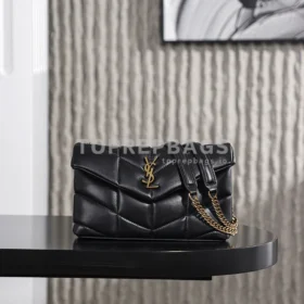 YSL Puffer Mini in Black