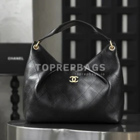 Chanel Maxi Hobo in Black