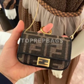 Fendi Nano Baguette in Brown