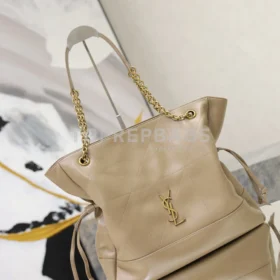 YSL Jamie 4.3 Large Pochon Bucket in Beige