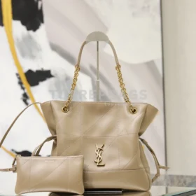 YSL Jamie 4.3 Pochon Small Bucket in Beige