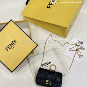 Fendi Nano Baguette in Black
