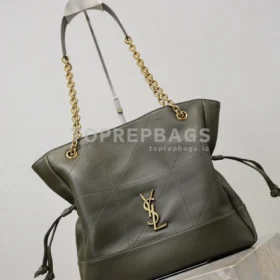 YSL Jamie 4.3 Large Pochon Bucket in Green