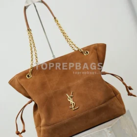 YSL Jamie 4.3 Large Pochon Bucket in Caramel