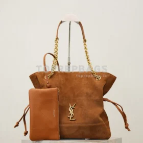 YSL Jamie 4.3 Pochon Small Bucket in Caramel